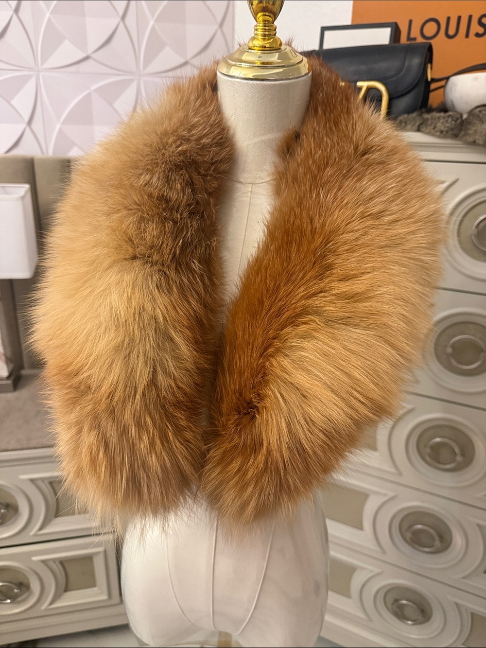 Red Fox fur collar